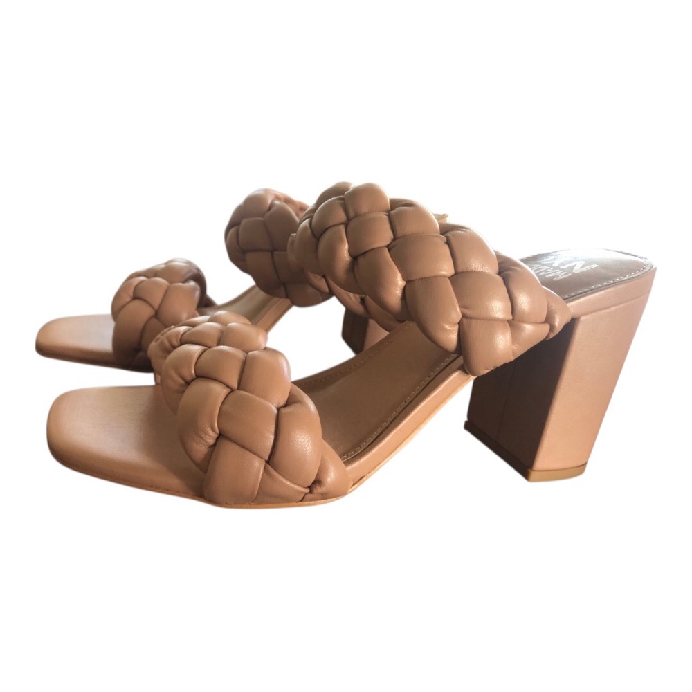 Madden NYC Braided Block Heel Sandals Size 7